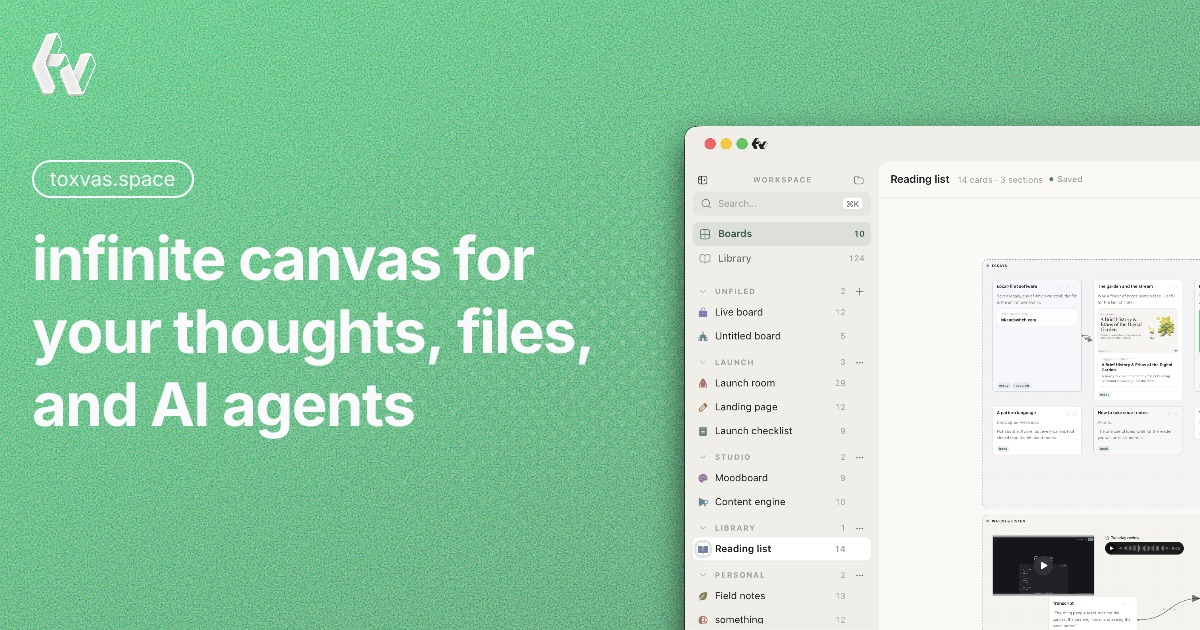 I built an infinite canvas for Mac where every card is a Markdown file and Your AI Agent can use it